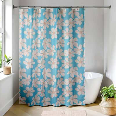 TENDANCE Tenda Da Doccia In Poliestere Stampato 180x200 Cm 12 Anelli Pp Bianco - Margaux - TENDANCE Tenda Da Doccia In Poliestere Stampato 180x200 Cm 12 Anelli Pp Bianco - Margaux -
