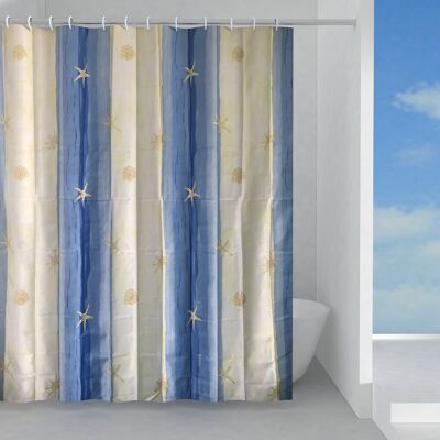 GEDY Tenda Doccia In Poliestere Oltremare 240x200 Cm - Beige/azzurro GEDY Tenda Doccia In Poliestere Oltremare 240x200 Cm - Beige/azzurro