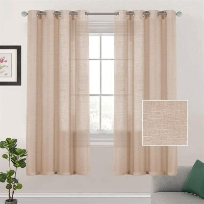 OEM Tende In Lino Con Anelli, 2 Pezzi Tende In Tulle, Tende Con Anelli, Tenda Per Finestra Del Soggiorno, 132 X 160 Cm (colore Naturale) OEM Tende In Lino Con Anelli, 2 Pezzi Tende In Tulle, Tende Con Anelli, Tenda Per Finestra Del Soggiorno, 132 X 160 Cm (colore Naturale)