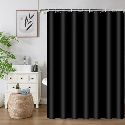 OEM Tenda Da Doccia In Tessuto Peva Con Occhielli E Ganci, Lavabile, Antimuffa (nera, 180 X 180 Cm) OEM Tenda Da Doccia In Tessuto Peva Con Occhielli E Ganci, Lavabile, Antimuffa (nera, 180 X 180 Cm)