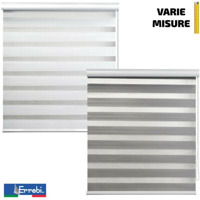 ERREBI Tenda A Rullo Oscurante Con Cassonetto Zebra Ombreggiante Tende Finestra Dimensioni: 180 X 250 Cm - Colore: Bianco ERREBI Tenda A Rullo Oscurante Con Cassonetto Zebra Ombreggiante Tende Finestra Dimensioni: 180 X 250 Cm - Colore: Bianco