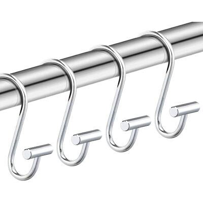 OEM Ganci Per Tenda Da Doccia Color Argento, Anelli Per Tenda Da Doccia Antiruggine, Ganci Decorativi A T In Metallo Cromato, Compatibili Con Aste Per Tende Da Doccia, Confezione Da 12 OEM Ganci Per Tenda Da Doccia Color Argento, Anelli Per Tenda Da Doccia Antiruggine, Ganci Decorativi A T In Metallo Cromato, Compatibili Con Aste Per Tende Da Doccia, Confezione Da 12