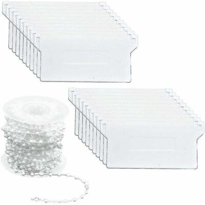 LIIYIELA Kit Di Riparazione Per Tende Verticali, 20 Lamelle Inferiori Appesantite Da 89 Mm (3,5") X 10 M, Colore Bianco, Colore Bianco. LIIYIELA Kit Di Riparazione Per Tende Verticali, 20 Lamelle Inferiori Appesantite Da 89 Mm (3,5") X 10 M, Colore Bianco, Colore Bianco.