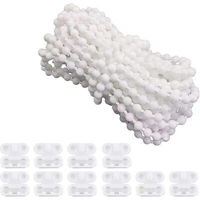 OEM Catena In Pvc Per Tende A Rullo - 10 M - Adatta Per Tapparelle, Veneziane E Tende Verticali. Con 10 Fibbie A Perline - Bianca OEM Catena In Pvc Per Tende A Rullo - 10 M - Adatta Per Tapparelle, Veneziane E Tende Verticali. Con 10 Fibbie A Perline - Bianca