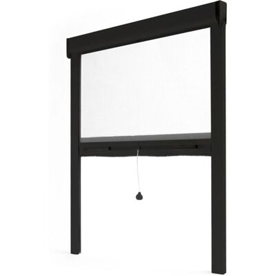 AVOSDIM - Zanzariera Finestra Tagliabile Alluminio Nero - L 125 X H 160 Cm AVOSDIM - Zanzariera Finestra Tagliabile Alluminio Nero - L 125 X H 160 Cm