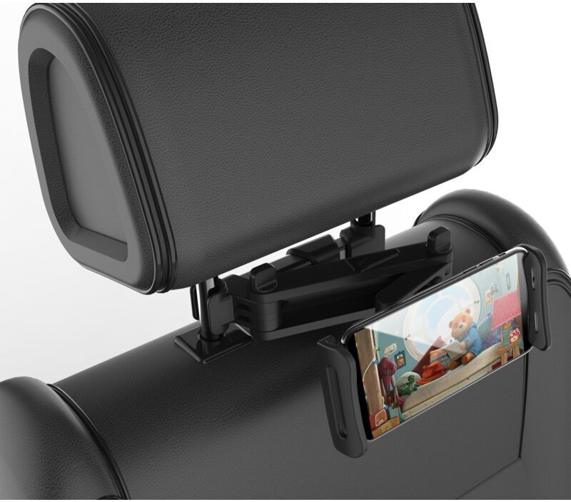 TECHLY - Supporto Tablet Smartphone Estensibile per Poggiatesta auto Rotazione 360°