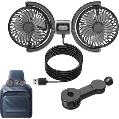 OEM 12,2 X 5,51 Pollici Nero, Ventilatore Per Seggiolino Auto Per Bambini, Ventilatore Usb Portatile A Doppia Testa, Potente Circolazione Dell'aria Elettrica, Ventilatore Rotante Per Schienale E Poggiates OEM 12,2 X 5,51 Pollici Nero, Ventilatore Per Seggiolino Auto Per Bambini, Ventilatore Usb Portatile A Doppia Testa, Potente Circolazione Dell'aria Elettrica, Ventilatore Rotante Per Schienale E Poggiates