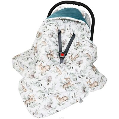 OEM Sacco Nanna Con Cappuccio Per Seggiolino Auto, Velluto/cotone, 90x90 Cm (blu Navy + Cervo) OEM Sacco Nanna Con Cappuccio Per Seggiolino Auto, Velluto/cotone, 90x90 Cm (blu Navy + Cervo)