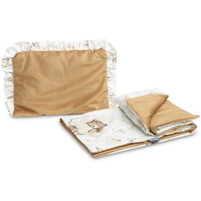 OEM Set Passeggino In Velluto Con Volant Sen Beige OEM Set Passeggino In Velluto Con Volant Sen Beige