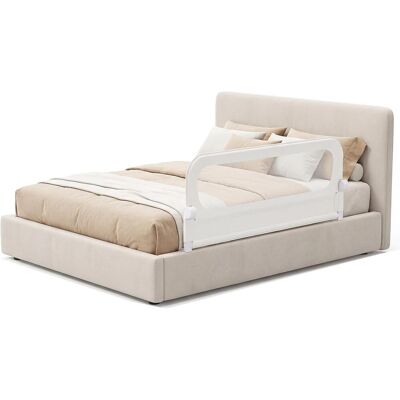 COSTWAY Sponda Letto Per Bambini 150cm,altezza Regolabile A 3 Livelli,cinghia Di Sicurezza,bianco COSTWAY Sponda Letto Per Bambini 150cm,altezza Regolabile A 3 Livelli,cinghia Di Sicurezza,bianco