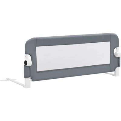 vidaXL Barriera di Sicurezza per Lettino Bambini 102x42cm Grigia vidaXL Barriera di Sicurezza per Lettino Bambini 102x42cm Grigia