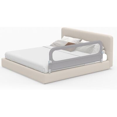 COSTWAY Sponda Letto Per Bambini 150cm,altezza Regolabile A 3 Livelli,cinghia Di Sicurezza,grigio COSTWAY Sponda Letto Per Bambini 150cm,altezza Regolabile A 3 Livelli,cinghia Di Sicurezza,grigio