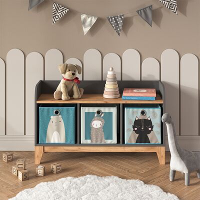 VitaliSpa Panca Per Bambini Malia, Grigio/artisan, 107.2 X 63.8 Cm, VitaliSpa Panca Per Bambini Malia, Grigio/artisan, 107.2 X 63.8 Cm,