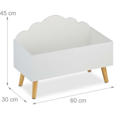 HELLOSHOP26 Baule Portagiochi A Forma Di Nuvola Per Bambini, Facile Da Riordinare, 80 X 40 X 40 Cm, In Mdf Bianco, 130015650 HELLOSHOP26 Baule Portagiochi A Forma Di Nuvola Per Bambini, Facile Da Riordinare, 80 X 40 X 40 Cm, In Mdf Bianco, 130015650