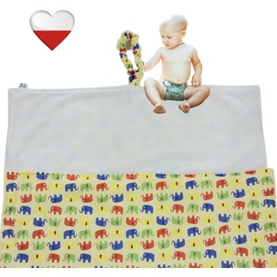 OEM Fasciatoio Riutilizzabile Nappime Con Elefantini Colorati OEM Fasciatoio Riutilizzabile Nappime Con Elefantini Colorati