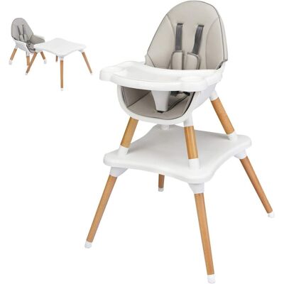 COSTWAY - Seggiolone Prima Pappa, Seggiolino Neonati, Con Cintura Di Sicurezza A 5 Punti, Vassoio Rimovibile E Regolebile (grigio) COSTWAY - Seggiolone Prima Pappa, Seggiolino Neonati, Con Cintura Di Sicurezza A 5 Punti, Vassoio Rimovibile E Regolebile (grigio)