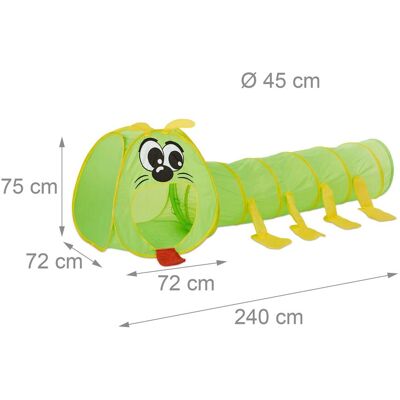 HELLOSHOP26 Tunnel Per Bruchi Per Bambini Giocattolo Verde 130002905 HELLOSHOP26 Tunnel Per Bruchi Per Bambini Giocattolo Verde 130002905