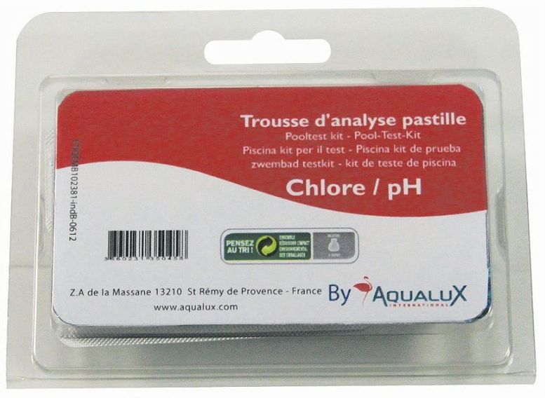 Aqualux Cloro ph Tablet Analysis Kit 3 compresse 2x30