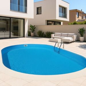 SAN MARCO - Piscina Ovale Con Filtro E Scaletta Inox 630x360x150 Cm Kit Diamond SAN MARCO - Piscina Ovale Con Filtro E Scaletta Inox 630x360x150 Cm Kit Diamond