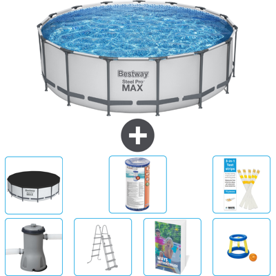 Bestway Piscina Steel Pro Max Rotonda - 488x122 Cm - 8-pezzi S541 Bestway Piscina Steel Pro Max Rotonda - 488x122 Cm - 8-pezzi S541