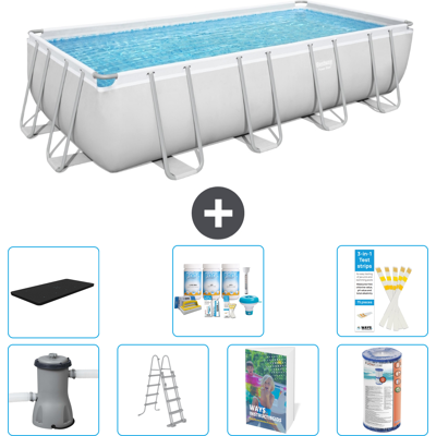 Bestway Piscina Power Steel Rettangolare - 488x244x122 Cm - 8-pezzi S556 Bestway Piscina Power Steel Rettangolare - 488x244x122 Cm - 8-pezzi S556