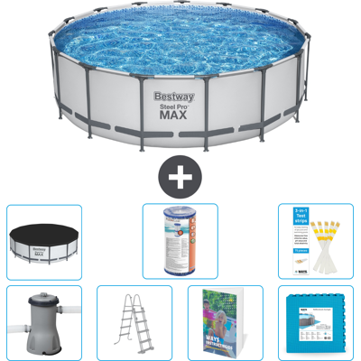 Bestway Piscina Steel Pro Max Rotonda - 488x122 Cm - 8-pezzi S602 Bestway Piscina Steel Pro Max Rotonda - 488x122 Cm - 8-pezzi S602