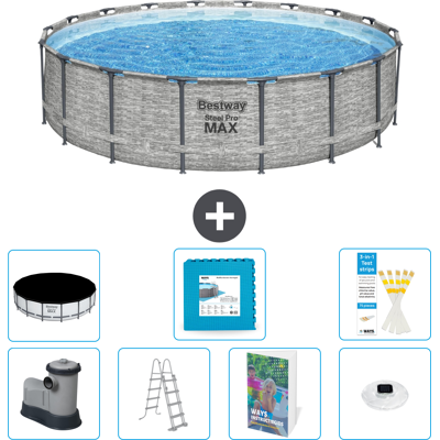 Bestway Piscina Steel Pro Max Rotonda - 549x122 Cm - 8-pezzi S674 Bestway Piscina Steel Pro Max Rotonda - 549x122 Cm - 8-pezzi S674