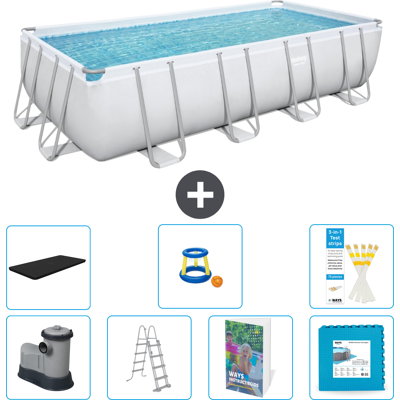 Bestway Piscina Power Steel Rettangolare - 549x274x122 Cm - 8-pezzi S570 Bestway Piscina Power Steel Rettangolare - 549x274x122 Cm - 8-pezzi S570