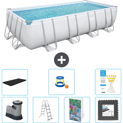 Bestway Piscina Power Steel Rettangolare - 549x274x122 Cm - 8-pezzi S525 Bestway Piscina Power Steel Rettangolare - 549x274x122 Cm - 8-pezzi S525