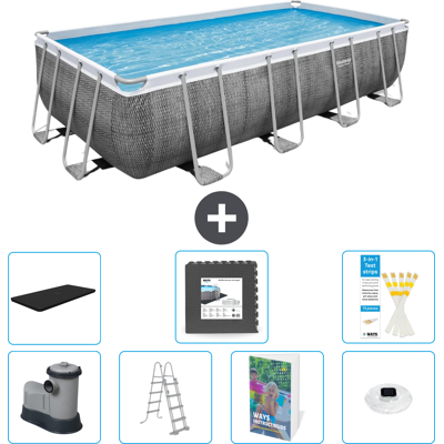 Bestway Piscina Power Steel Rettangolare - 549x274x122 Cm - 8-pezzi S608 Bestway Piscina Power Steel Rettangolare - 549x274x122 Cm - 8-pezzi S608