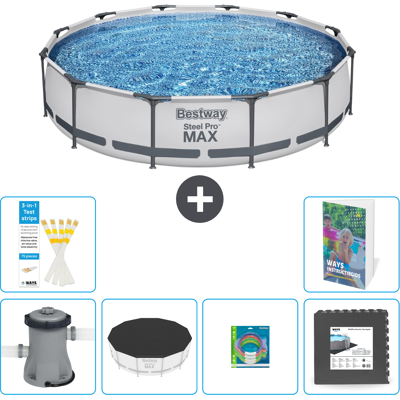 Bestway Piscina Steel Pro Max Rotonda - 366x76 Cm - 7-pezzi S317 Bestway Piscina Steel Pro Max Rotonda - 366x76 Cm - 7-pezzi S317