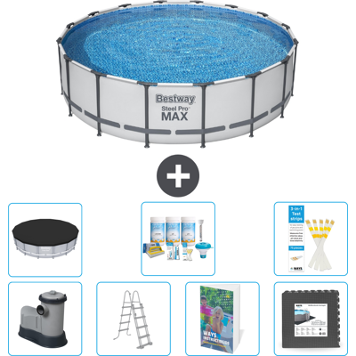 Bestway Piscina Steel Pro Max Rotonda - 488x122 Cm - 8-pezzi S581 Bestway Piscina Steel Pro Max Rotonda - 488x122 Cm - 8-pezzi S581