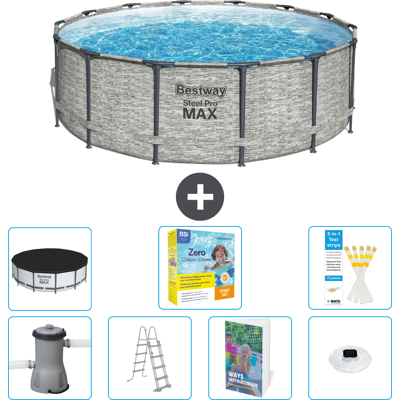 Bestway Piscina Steel Pro Max Rotonda - 427x122 Cm - 8-pezzi S526 Bestway Piscina Steel Pro Max Rotonda - 427x122 Cm - 8-pezzi S526