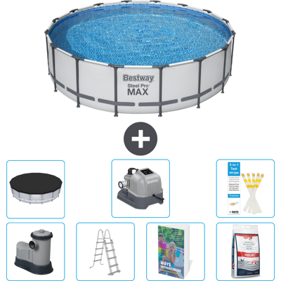 Bestway Piscina Steel Pro Max Rotonda - 488x122 Cm - 8-pezzi S649 Bestway Piscina Steel Pro Max Rotonda - 488x122 Cm - 8-pezzi S649