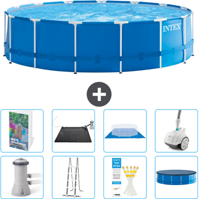 Intex Piscina Con Struttura Rotonda - 457x122 Cm - 9-pezzi S600 Intex Piscina Con Struttura Rotonda - 457x122 Cm - 9-pezzi S600