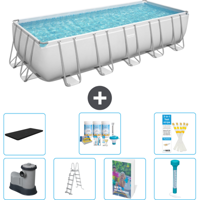 Bestway Piscina Power Steel Rettangolare - 640x274x132 Cm - 8-pezzi S574 Bestway Piscina Power Steel Rettangolare - 640x274x132 Cm - 8-pezzi S574