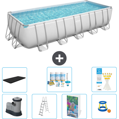Bestway Piscina Power Steel Rettangolare - 640x274x132 Cm - 8-pezzi S548 Bestway Piscina Power Steel Rettangolare - 640x274x132 Cm - 8-pezzi S548