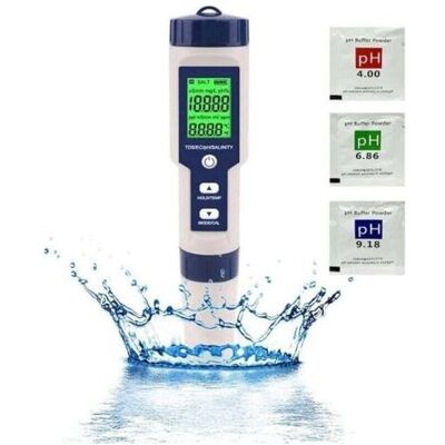 BARKBUSTERS Ph-mètre Testeur Ph Electronique, Testeur Eau Piscine 5 En 1 Avec Rétro-éclairage, Ph/tds/ec/salinité/tempmètre Avec Atc, Ph Metre Haute Précision De Résolution 0.01, Pour Eau Potable, Aqu BARKBUSTERS Ph-mètre Testeur Ph Electronique, Testeur Eau Piscine 5 En 1 Avec Rétro-éclairage, Ph/tds/ec/salinité/tempmètre Avec Atc, Ph Metre Haute Précision De Résolution 0.01, Pour Eau Potable, Aqu