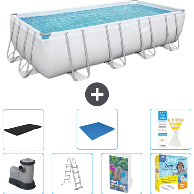Bestway Piscina Power Steel Rettangolare - 549x274x122 Cm - 8-pezzi S546 Bestway Piscina Power Steel Rettangolare - 549x274x122 Cm - 8-pezzi S546