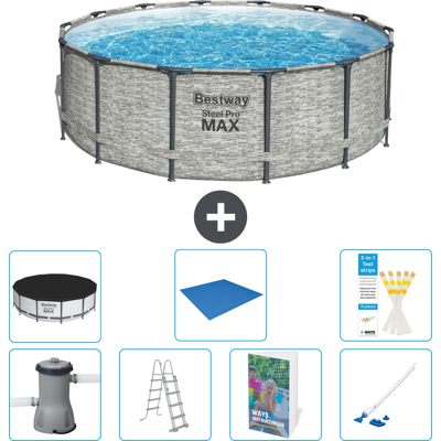 Bestway Piscina Steel Pro Max Rotonda - 427x122 Cm - 8-pezzi S616 Bestway Piscina Steel Pro Max Rotonda - 427x122 Cm - 8-pezzi S616