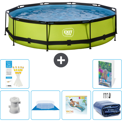 EXIT TOYS Exit-toys Piscina Exit Rotonda - 360x76 Cm - 7-pezzi S345 EXIT TOYS Exit-toys Piscina Exit Rotonda - 360x76 Cm - 7-pezzi S345