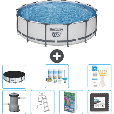 Bestway Piscina Steel Pro Max Rotonda - 427x122 Cm - 8-pezzi S581 Bestway Piscina Steel Pro Max Rotonda - 427x122 Cm - 8-pezzi S581