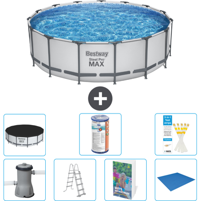 Bestway Piscina Steel Pro Max Rotonda - 488x122 Cm - 8-pezzi S594 Bestway Piscina Steel Pro Max Rotonda - 488x122 Cm - 8-pezzi S594