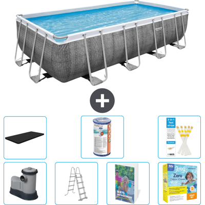 Bestway Piscina Power Steel Rettangolare - 549x274x122 Cm - 8-pezzi S572 Bestway Piscina Power Steel Rettangolare - 549x274x122 Cm - 8-pezzi S572
