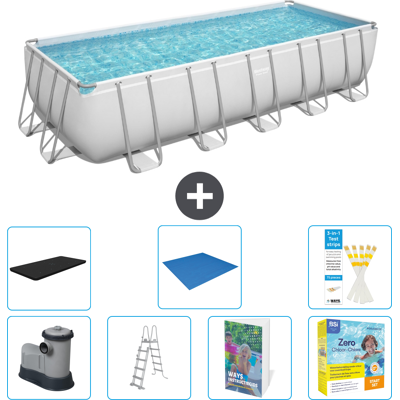 Bestway Piscina Power Steel Rettangolare - 640x274x132 Cm - 8-pezzi S546 Bestway Piscina Power Steel Rettangolare - 640x274x132 Cm - 8-pezzi S546