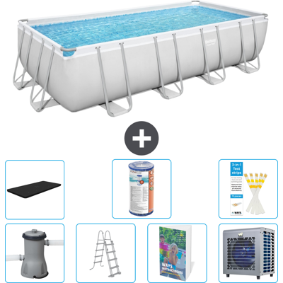Bestway Piscina Power Steel Rettangolare - 488x244x122 Cm - 8-pezzi S551 Bestway Piscina Power Steel Rettangolare - 488x244x122 Cm - 8-pezzi S551