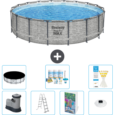 Bestway Piscina Steel Pro Max Rotonda - 549x122 Cm - 8-pezzi S576 Bestway Piscina Steel Pro Max Rotonda - 549x122 Cm - 8-pezzi S576