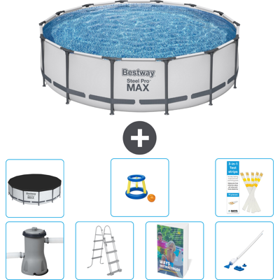 Bestway Piscina Steel Pro Max Rotonda - 427x122 Cm - 8-pezzi S590 Bestway Piscina Steel Pro Max Rotonda - 427x122 Cm - 8-pezzi S590