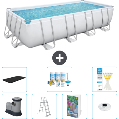 Bestway Piscina Power Steel Rettangolare - 549x274x122 Cm - 8-pezzi S576 Bestway Piscina Power Steel Rettangolare - 549x274x122 Cm - 8-pezzi S576