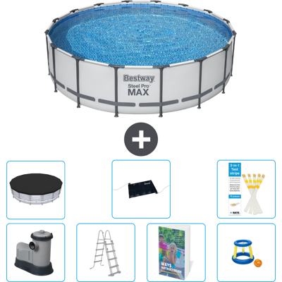 Bestway Piscina Steel Pro Max Rotonda - 488x122 Cm - 8-pezzi S559 Bestway Piscina Steel Pro Max Rotonda - 488x122 Cm - 8-pezzi S559